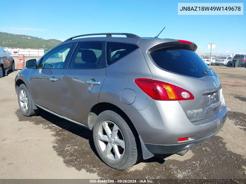 JN8AZ18W49W149678 2009 Nissan Murano S