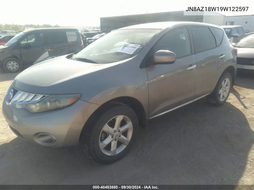 JN8AZ18W19W122597 2009 Nissan Murano Sl