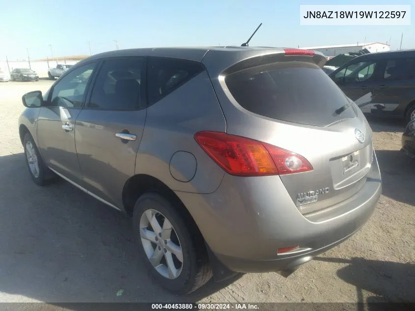 JN8AZ18W19W122597 2009 Nissan Murano Sl