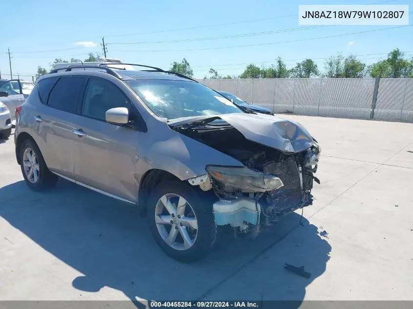 2009 Nissan Murano Sl VIN: JN8AZ18W79W102807 Lot: 40455284