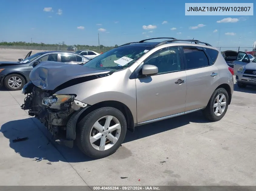 2009 Nissan Murano Sl VIN: JN8AZ18W79W102807 Lot: 40455284