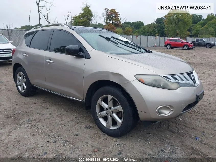 2009 Nissan Murano Sl VIN: JN8AZ18W19W203471 Lot: 40458349