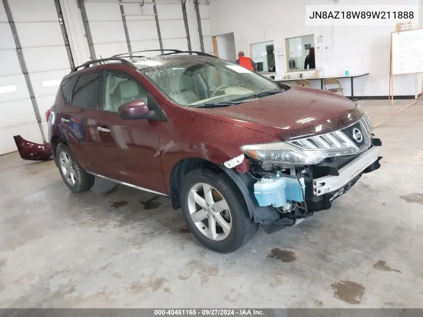 JN8AZ18W89W211888 2009 Nissan Murano Sl