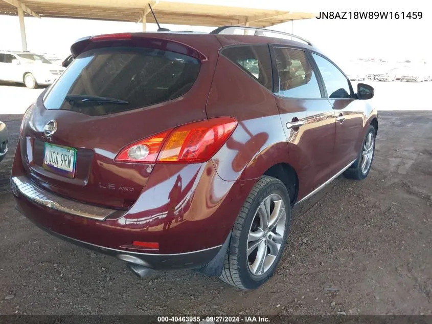 2009 Nissan Murano Le VIN: JN8AZ18W89W161459 Lot: 40463955