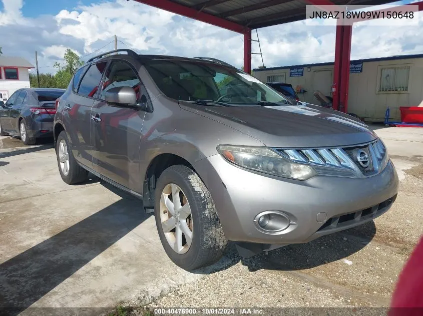 2009 Nissan Murano Sl VIN: JN8AZ18W09W150648 Lot: 40476900