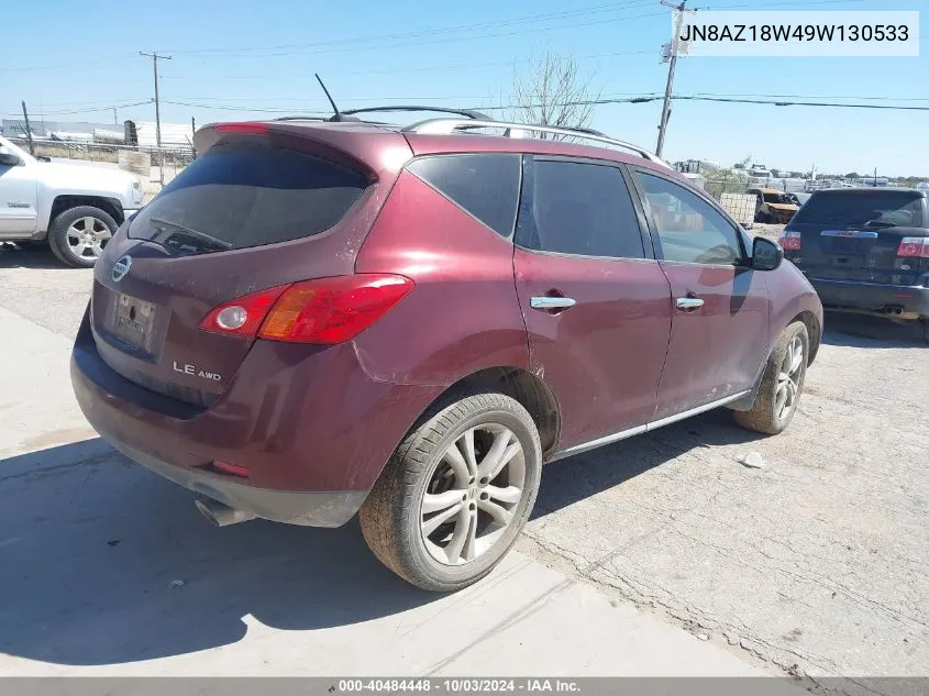 2009 Nissan Murano Le VIN: JN8AZ18W49W130533 Lot: 40484448