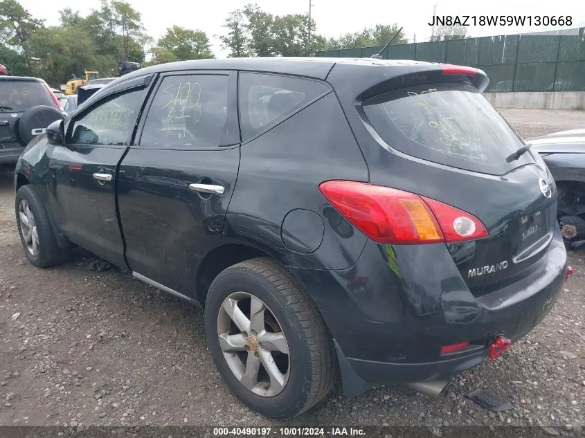 2009 Nissan Murano S VIN: JN8AZ18W59W130668 Lot: 40490197