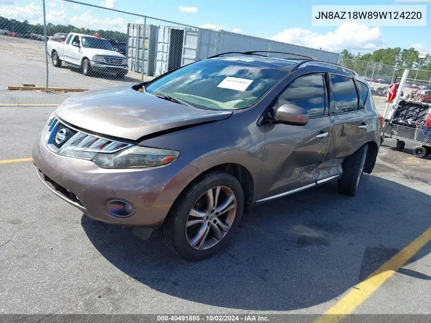 2009 Nissan Murano Le VIN: JN8AZ18W89W124220 Lot: 40491885