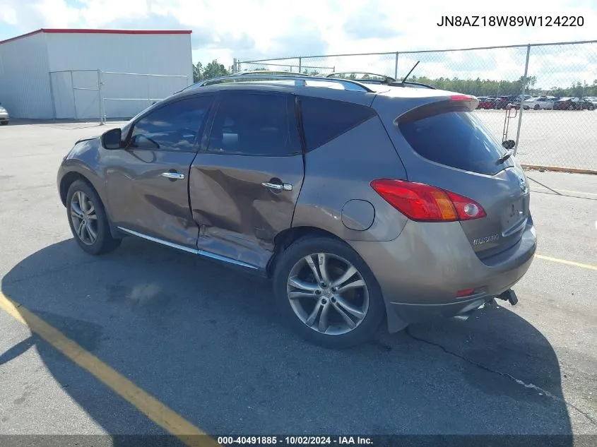 2009 Nissan Murano Le VIN: JN8AZ18W89W124220 Lot: 40491885