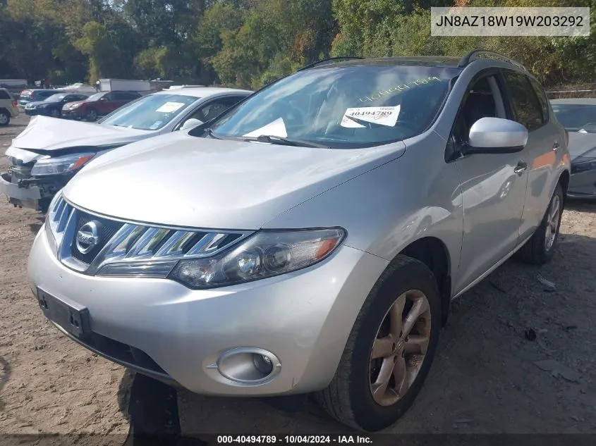 JN8AZ18W19W203292 2009 Nissan Murano Sl