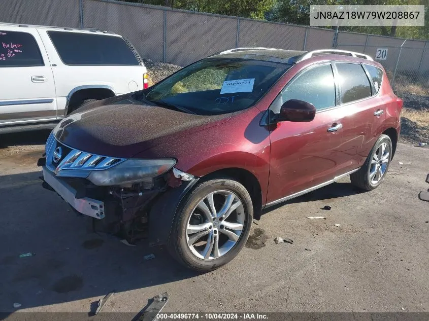 2009 Nissan Murano Le VIN: JN8AZ18W79W208867 Lot: 40496774