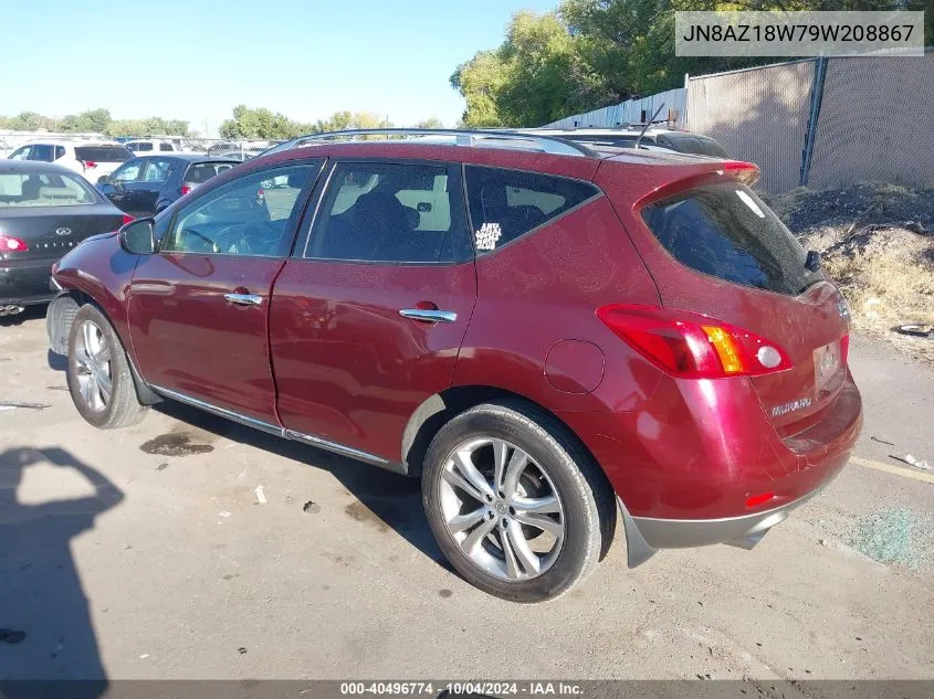 2009 Nissan Murano Le VIN: JN8AZ18W79W208867 Lot: 40496774