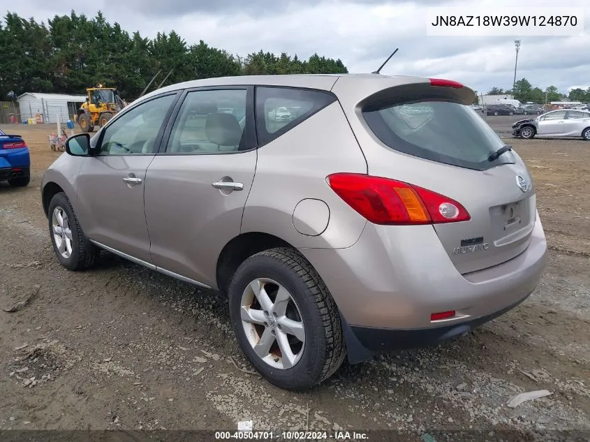 JN8AZ18W39W124870 2009 Nissan Murano S