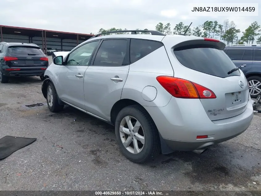 2009 Nissan Murano Sl VIN: JN8AZ18UX9W014459 Lot: 40529850