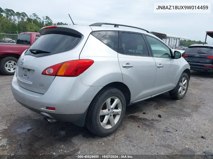 2009 Nissan Murano Sl VIN: JN8AZ18UX9W014459 Lot: 40529850