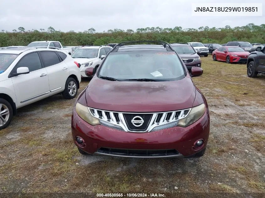 JN8AZ18U29W019851 2009 Nissan Murano S/Sl