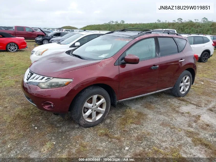 JN8AZ18U29W019851 2009 Nissan Murano S/Sl