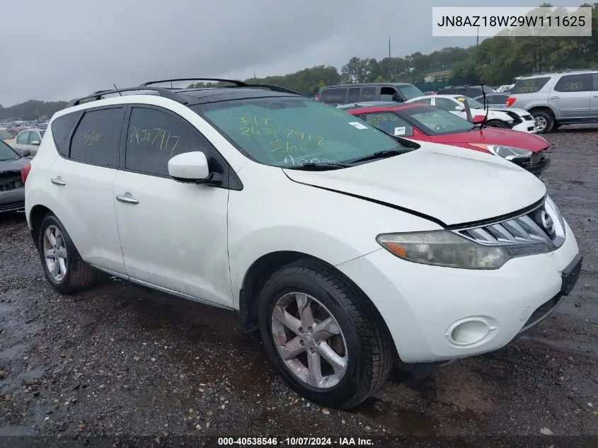 JN8AZ18W29W111625 2009 Nissan Murano Sl