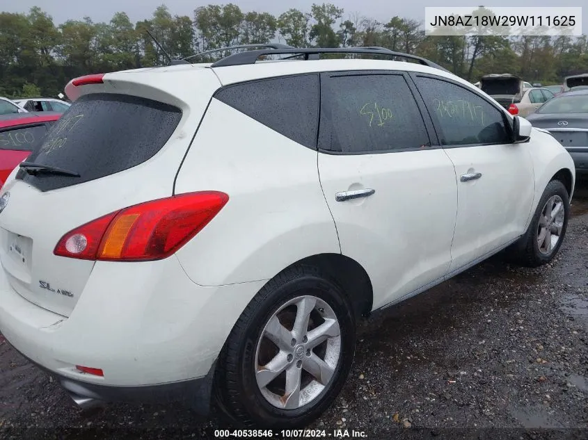 JN8AZ18W29W111625 2009 Nissan Murano Sl