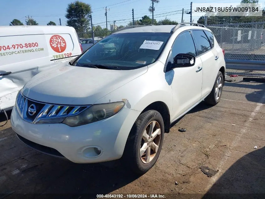 2009 Nissan Murano Sl VIN: JN8AZ18U59W009184 Lot: 40543192