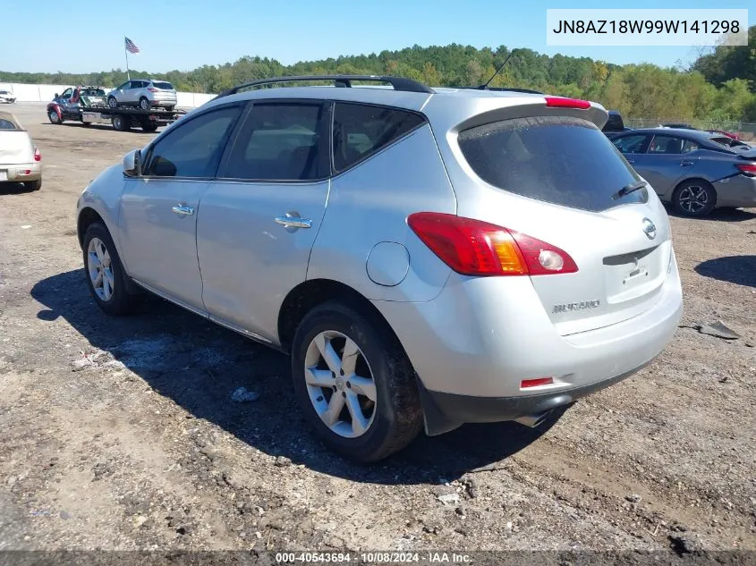 2009 Nissan Murano S VIN: JN8AZ18W99W141298 Lot: 40543694