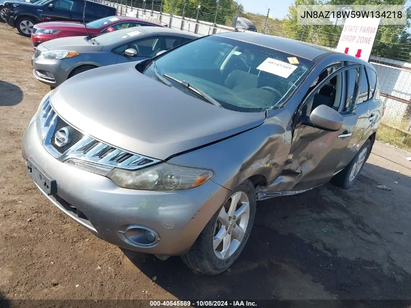 2009 Nissan Murano Sl VIN: JN8AZ18W59W134218 Lot: 40545589