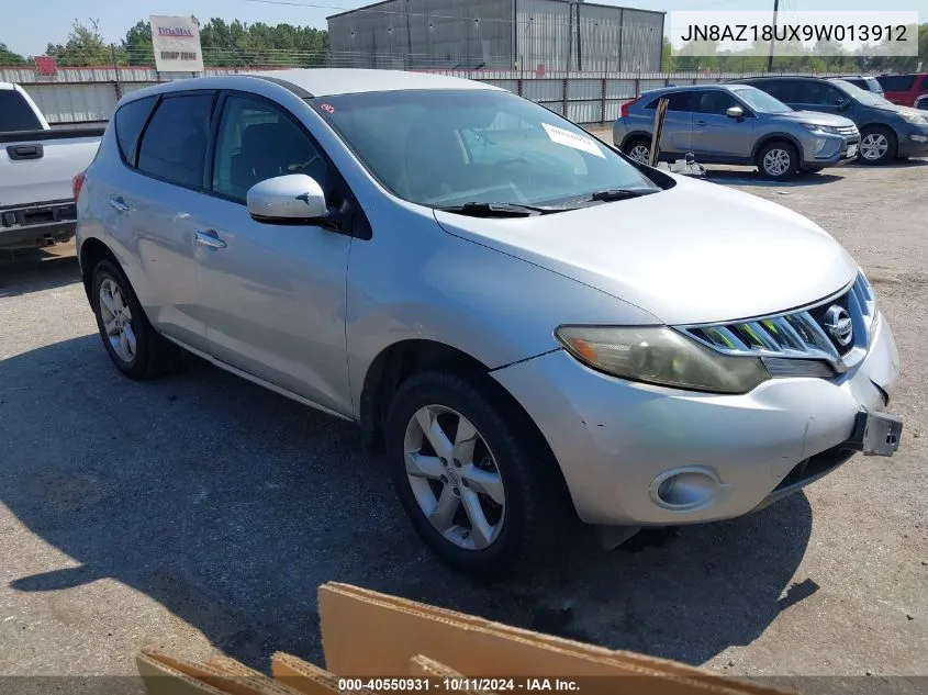 2009 Nissan Murano Sl VIN: JN8AZ18UX9W013912 Lot: 40550931