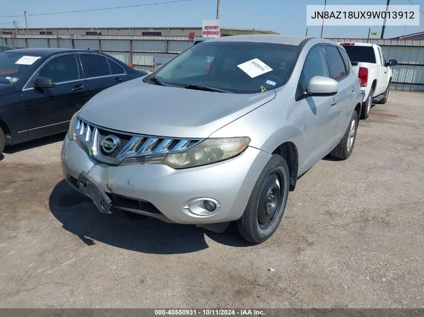 2009 Nissan Murano Sl VIN: JN8AZ18UX9W013912 Lot: 40550931