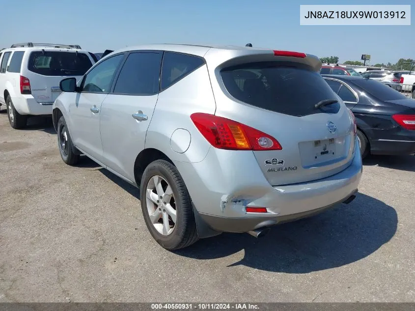 2009 Nissan Murano Sl VIN: JN8AZ18UX9W013912 Lot: 40550931