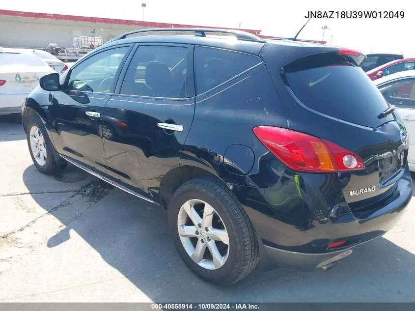 JN8AZ18U39W012049 2009 Nissan Murano Sl