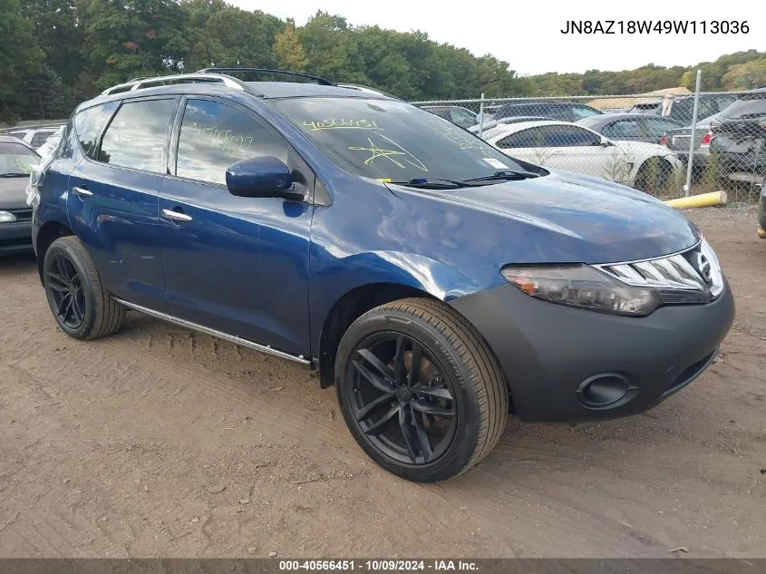 JN8AZ18W49W113036 2009 Nissan Murano Le