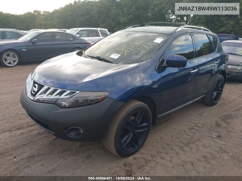 2009 Nissan Murano Le VIN: JN8AZ18W49W113036 Lot: 40566451