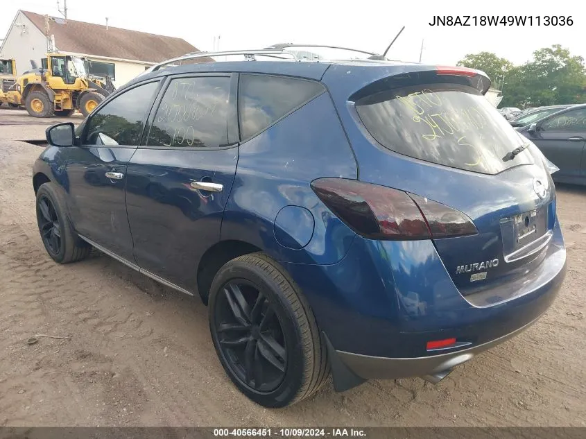 JN8AZ18W49W113036 2009 Nissan Murano Le