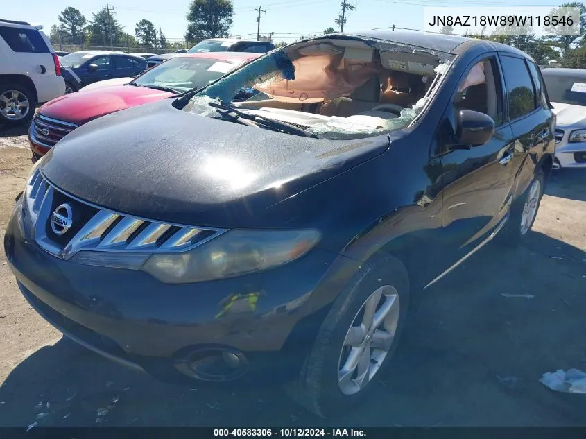 JN8AZ18W89W118546 2009 Nissan Murano S/Sl/Le