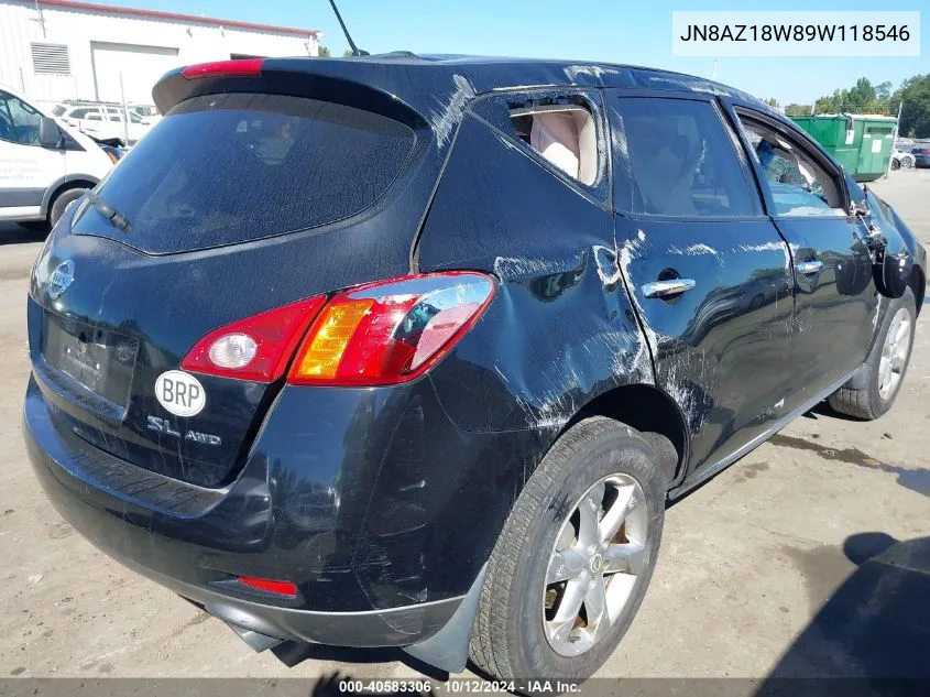 JN8AZ18W89W118546 2009 Nissan Murano S/Sl/Le