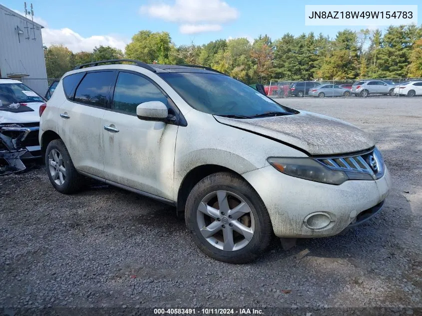 2009 Nissan Murano Sl VIN: JN8AZ18W49W154783 Lot: 40583491