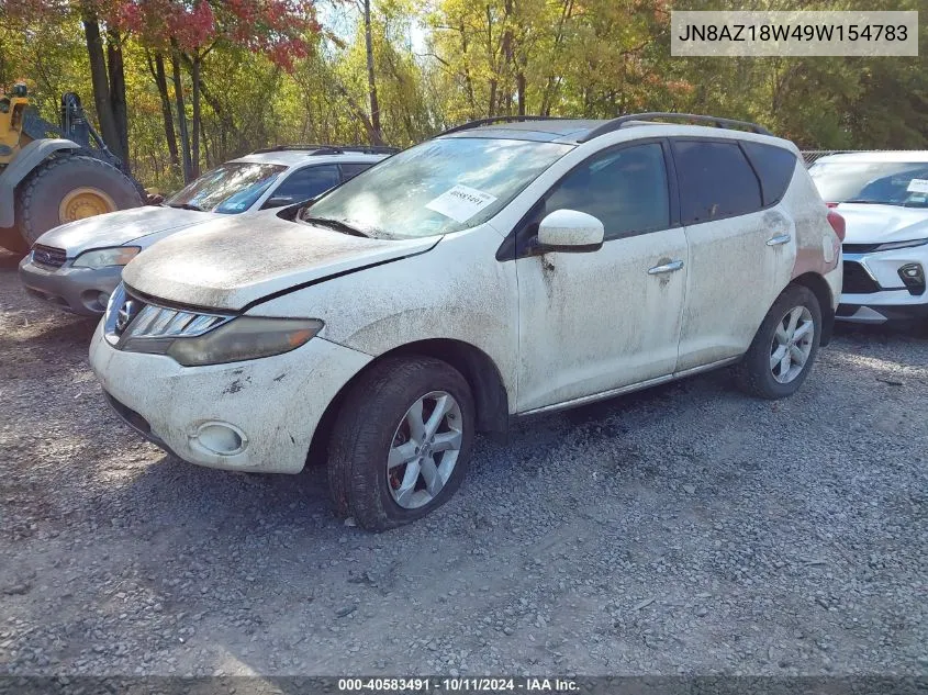 2009 Nissan Murano Sl VIN: JN8AZ18W49W154783 Lot: 40583491