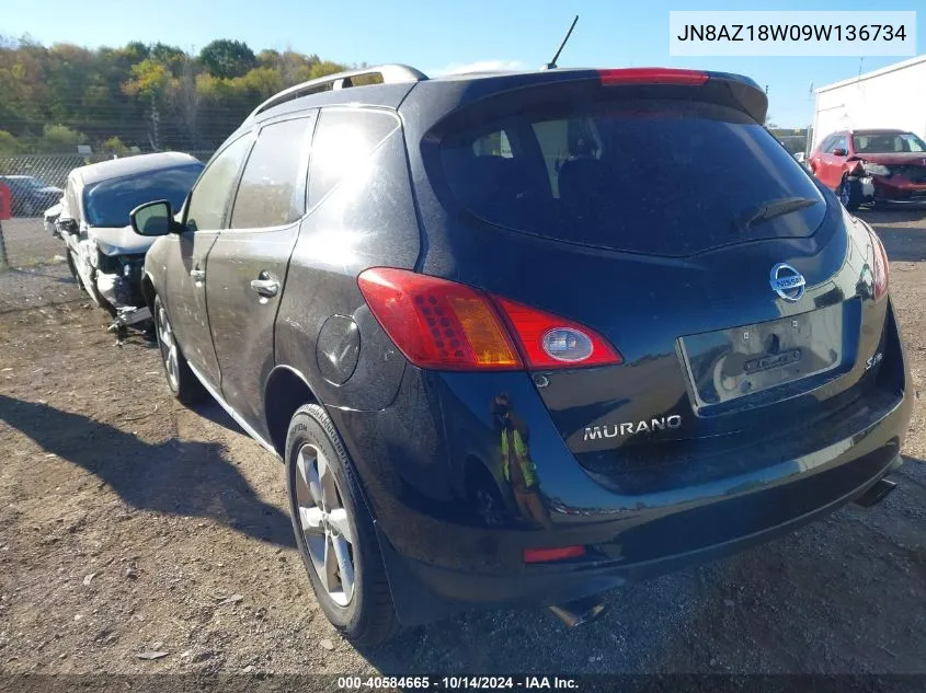 JN8AZ18W09W136734 2009 Nissan Murano S/Sl/Le