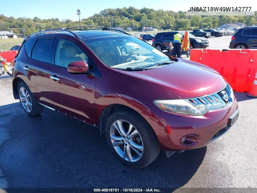 2009 Nissan Murano Le VIN: JN8AZ18W49W142777 Lot: 40619781