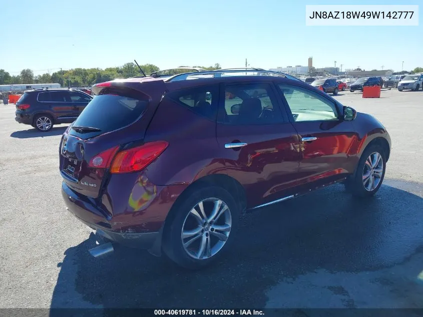 JN8AZ18W49W142777 2009 Nissan Murano Le