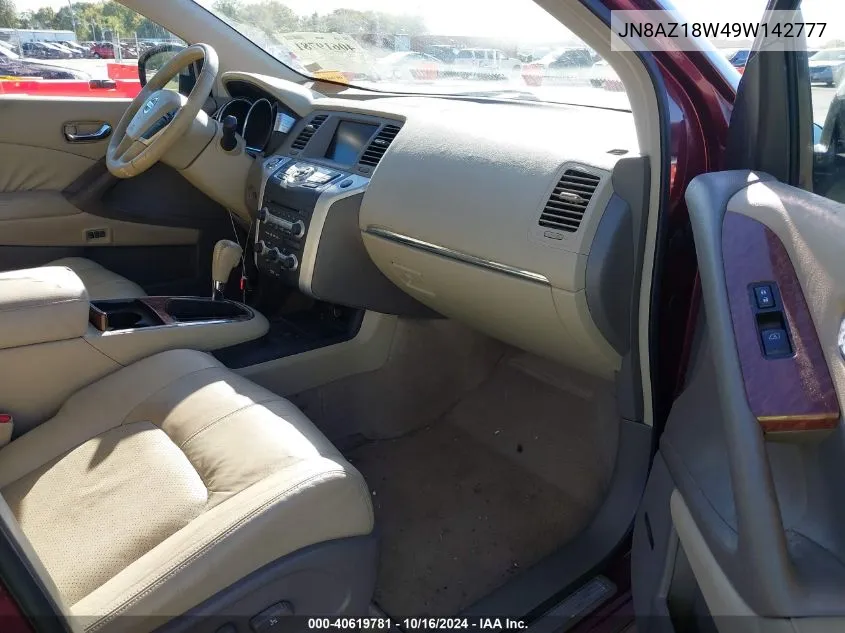 JN8AZ18W49W142777 2009 Nissan Murano Le