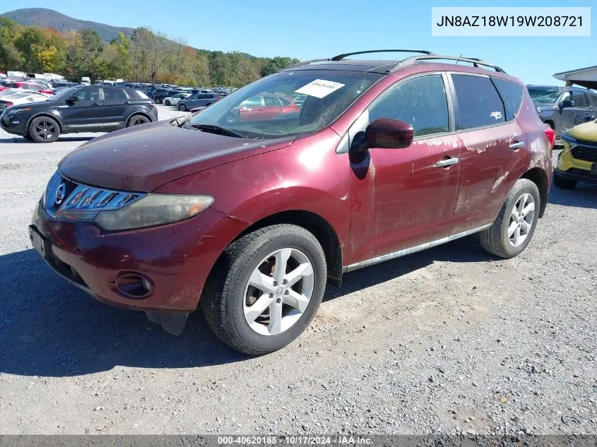 JN8AZ18W19W208721 2009 Nissan Murano Sl