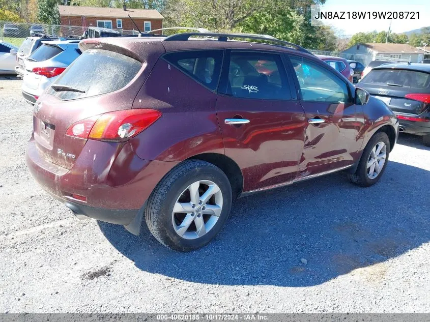 JN8AZ18W19W208721 2009 Nissan Murano Sl