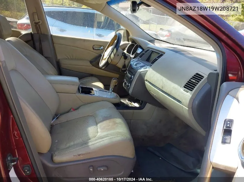 JN8AZ18W19W208721 2009 Nissan Murano Sl