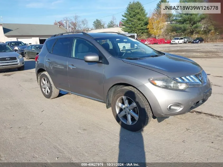 2009 Nissan Murano S VIN: JN8AZ18W39W126778 Lot: 40627976