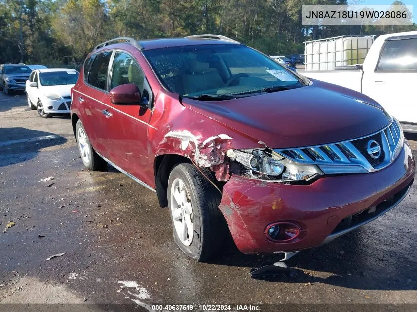 2009 Nissan Murano Sl VIN: JN8AZ18U19W028086 Lot: 40637519