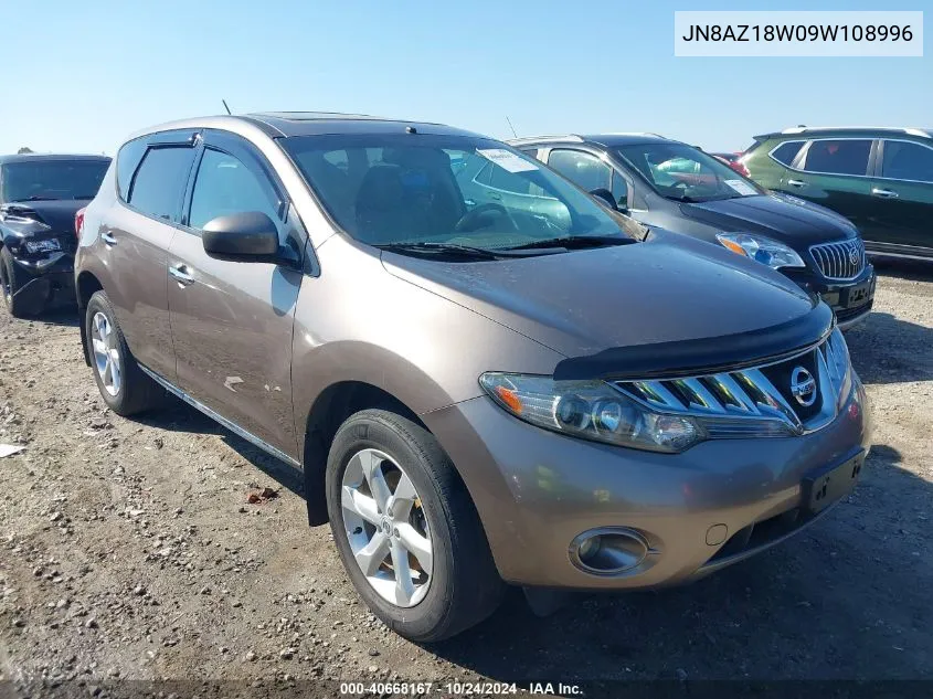 2009 Nissan Murano Sl VIN: JN8AZ18W09W108996 Lot: 40668167