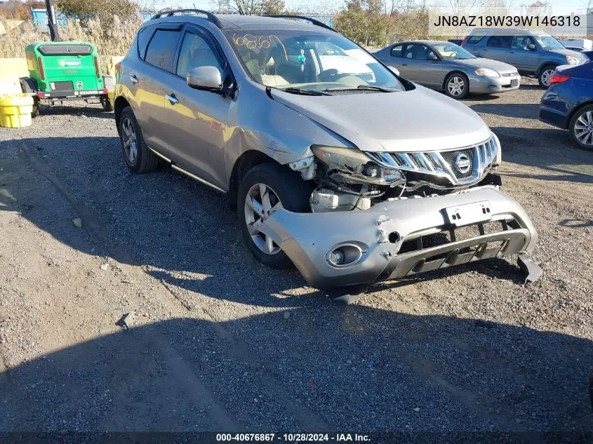 2009 Nissan Murano Sl VIN: JN8AZ18W39W146318 Lot: 40676867