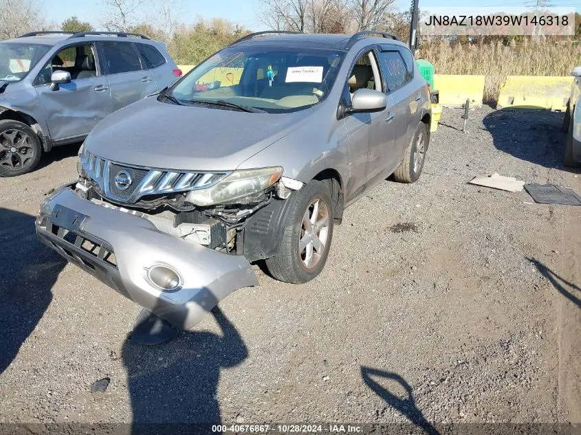 2009 Nissan Murano Sl VIN: JN8AZ18W39W146318 Lot: 40676867