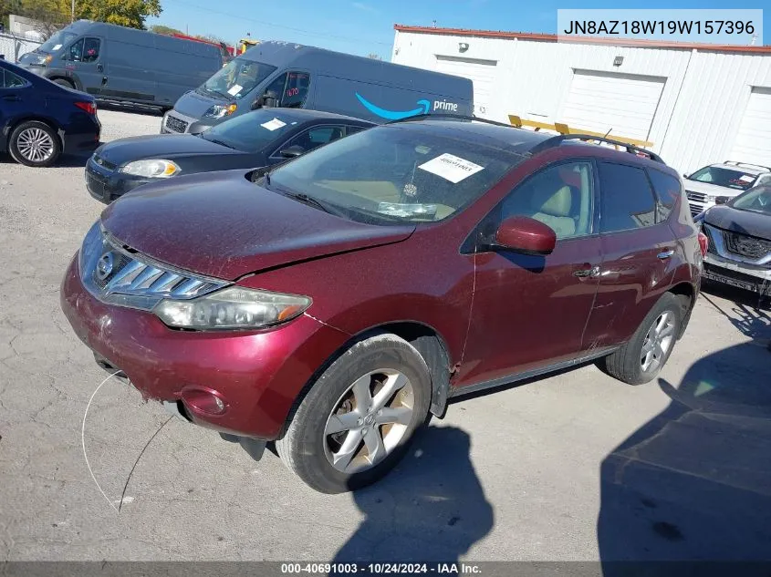 2009 Nissan Murano Sl VIN: JN8AZ18W19W157396 Lot: 40691003